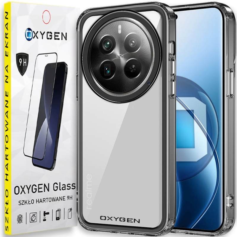 Etui Case OXYGEN PURE do Realme 12 4G SZARE | szkło hartowane