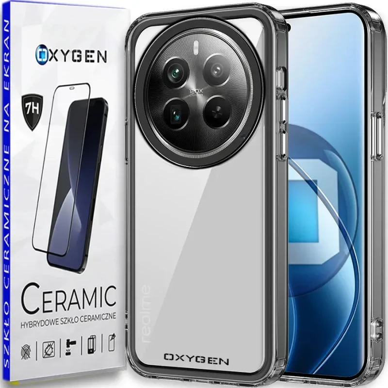 Etui Case OXYGEN PURE do Realme 12 4G SZARE | szkło ceramiczne