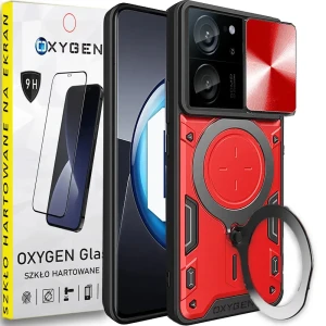 Etui na telefon Xiaomi 13T /13T PRO Oxygen RR Czerwone + Szkło Hartowane