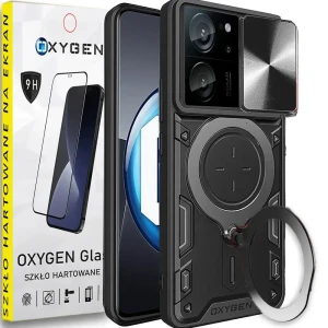 Etui na telefon Xiaomi 13T /13T PRO Oxygen RR Czarne + Szkło Hartowane