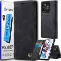 Etui na telefon Realme GT 6T 5G Oxygen Book Czarne + Folia Polimerowa