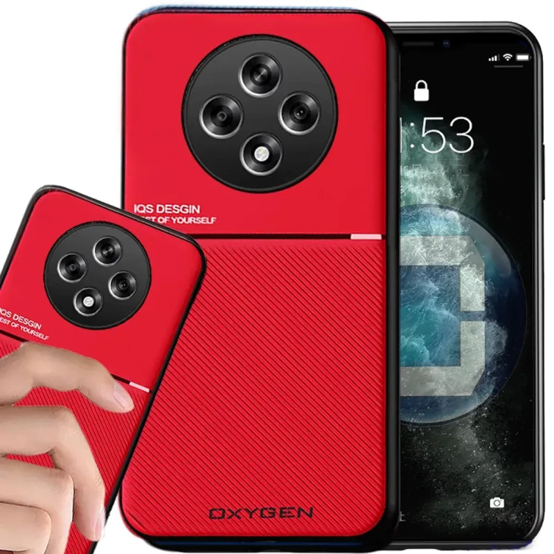 Etui CASE pokrowiec IQS OXYGEN do Oppo Reno 12F 5G Reno 12F Czerwone