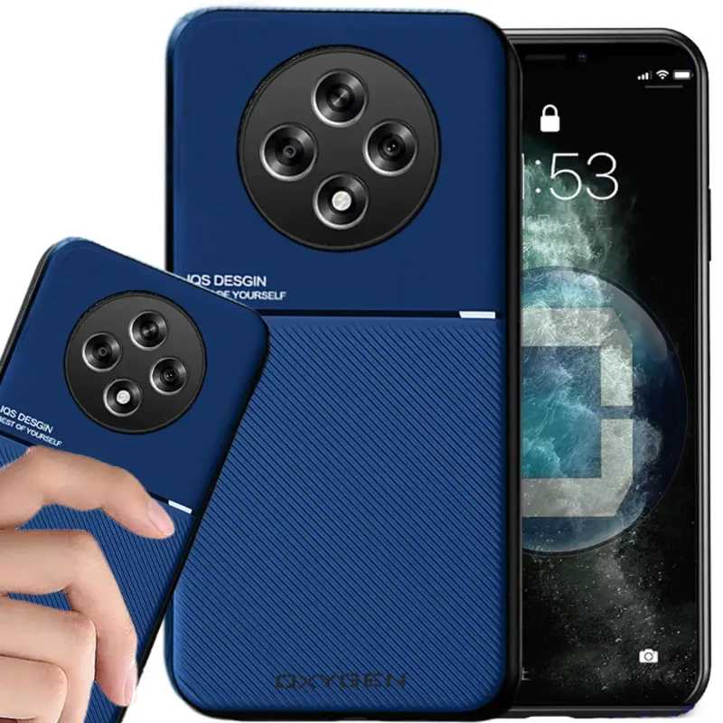 Etui CASE pokrowiec IQS OXYGEN do Oppo Reno 12F 5G Reno 12F Niebieskie