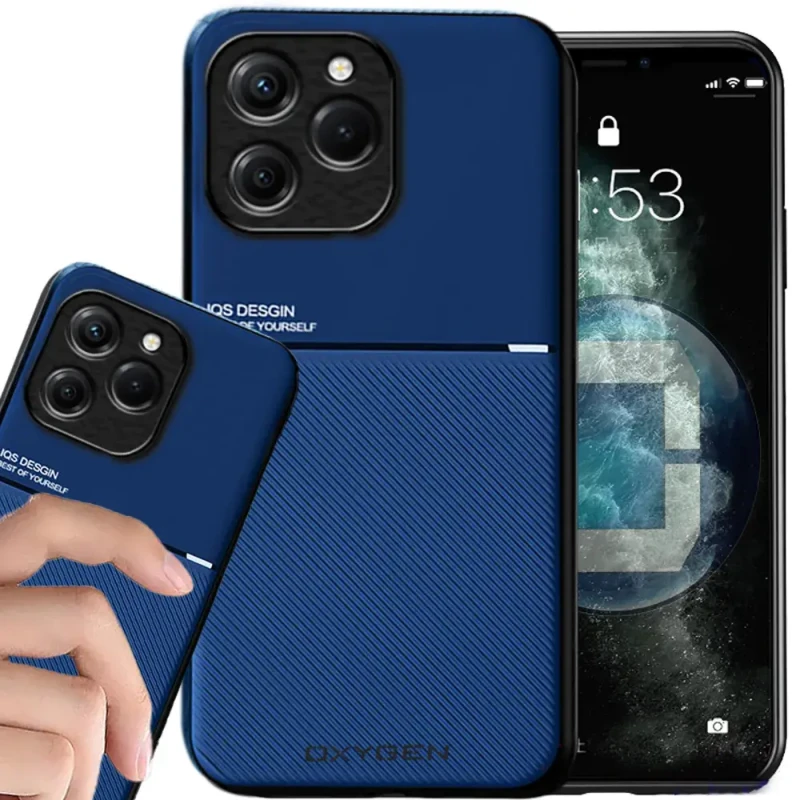 Etui na telefon Realme C61 Oxygen IQS Niebieskie