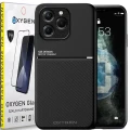 Etui na telefon Realme C63 Oxygen IQS Czarne + Szkło hartowane 9h