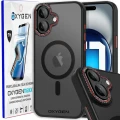 Etui na telefon pokrowiec OXYGEN mocny MAGSafe Czarne do Apple iPhone 16 PLUS + Super Folia