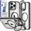 Etui na telefon pokrowiec OXYGEN CaM Czarne do iPhone 16 PRO/Mocny Ring + Super Folia na ekran
