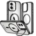 Etui na telefon pokrowiec OXYGEN CaM Czarne do iPhone 16 /Mocny Ring