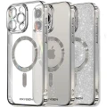 tui na telefon pokrowiec OXYGEN Glitter Srebrne do iPhone 16 PRO/Mocny Ring