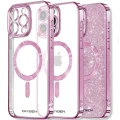 Etui na telefon pokrowiec OXYGEN Glitter Różowe do iPhone 16 PRO MAX/Mocny Ring na ekran