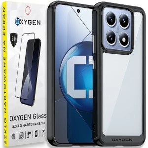 Etui na telefon Xiaomi 14T /14T Pro 5G Oxygen Pure Czarne + Szkło hartowane 9H