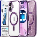 Etui na telefon pokrowiec OXYGEN Glitter Różowe do iPhone 16 /Mocny Ring