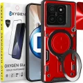 Etui na telefon Xiaomi 14T Oxygen RR Czerwone + Szkło Hartowane