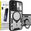 Etui na telefon Samsung S24 FE Oxygen RR Srebrne + Szkło Hartowane