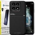 Etui na telefon Xiaomi 14T Oxygen IQS Czarne + Szkło Hartowane