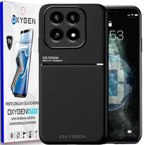 Etui na telefon Xiaomi 14T PRO Oxygen IQS Czarne + Super Folia