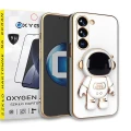 Etui na telefon Samsung Galaxy A16 4G A16 5G Oxygen + Uchwyt Astro białe + Szkło Hartowane.webp