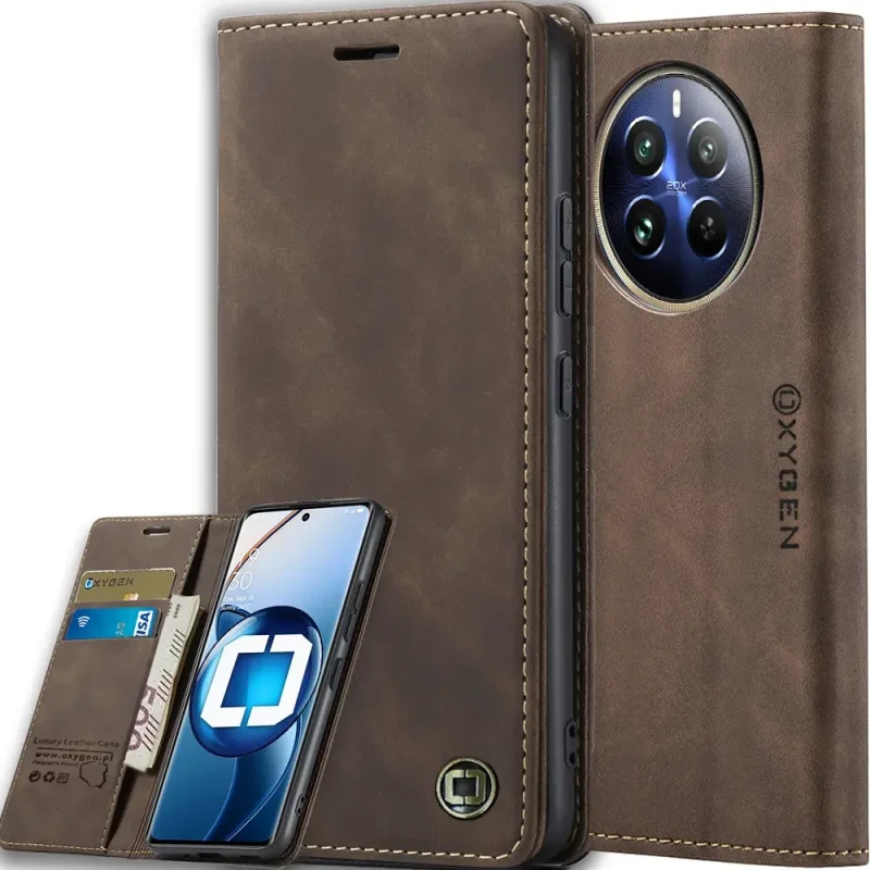 Etui na telefon Realme 12 4G Oxygen BooK Brązowe.webp