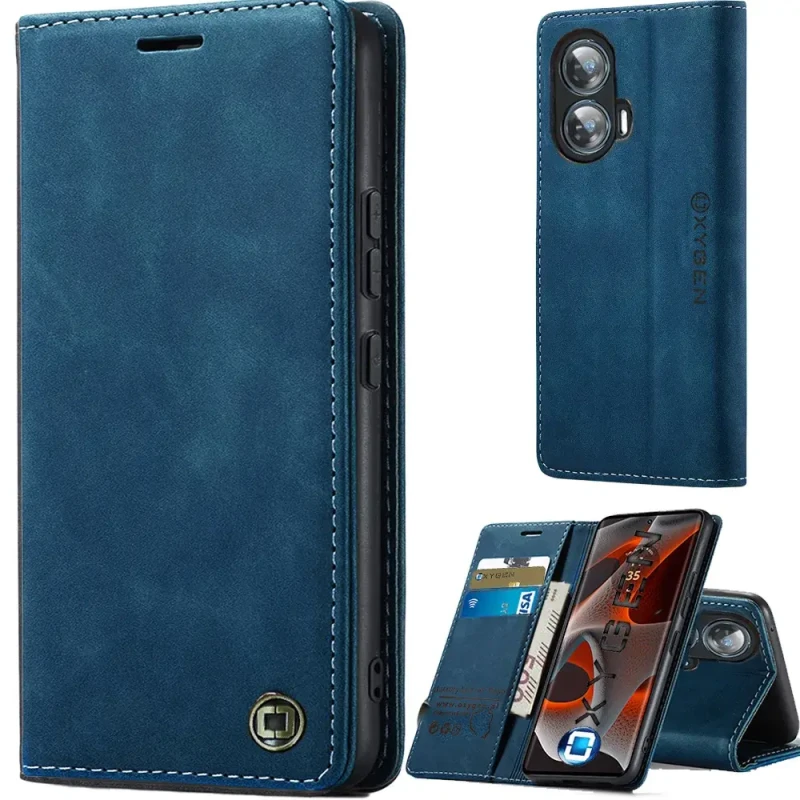 Etui na telefon Motorola G85 5G Oxygen Book Niebieskie.webp