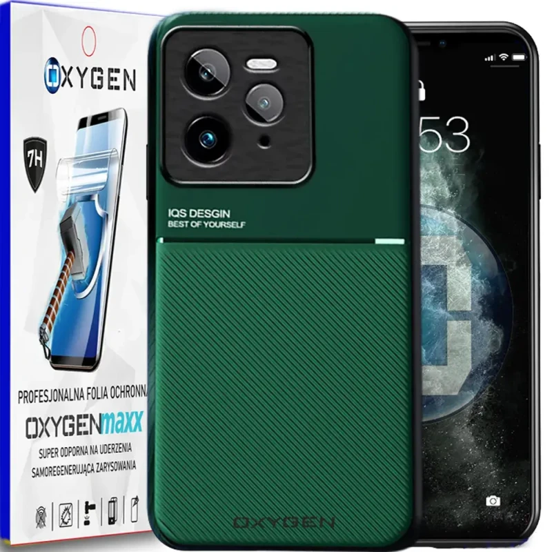 Etui na telefon Realme GT 7 PRO Oxygen IQS Zielone + Super Folia.webp