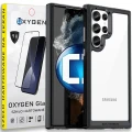 Etui na telefon Samsung S25 ULTRA Oxygen Pure Czarne + Szkło PREMIUM.webp