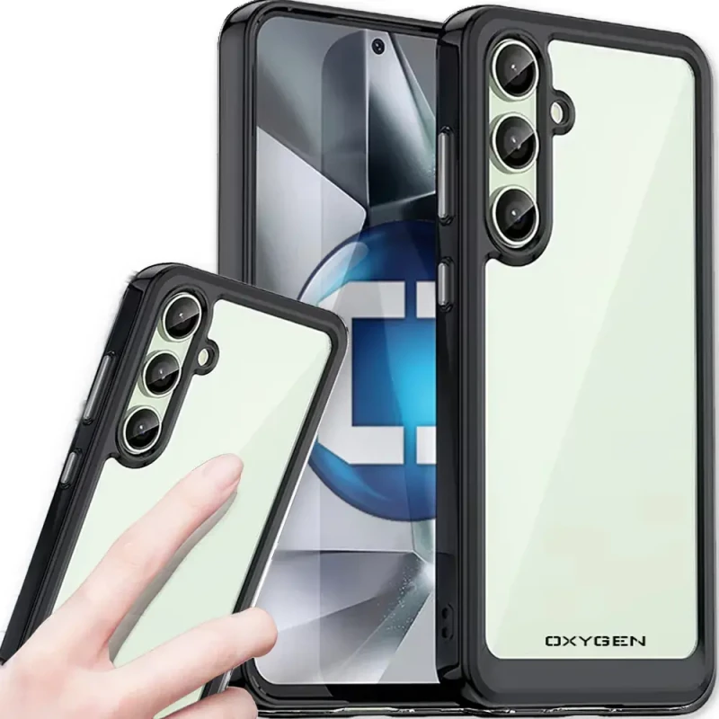 Etui na telefon Samsung Galaxy S25 Oxygen Pure Czarne.webp