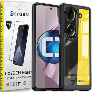 Etui na telefon Xiaomi POCO X7 PRO 5G Oxygen Pure Czarne + Szkło Hartowane