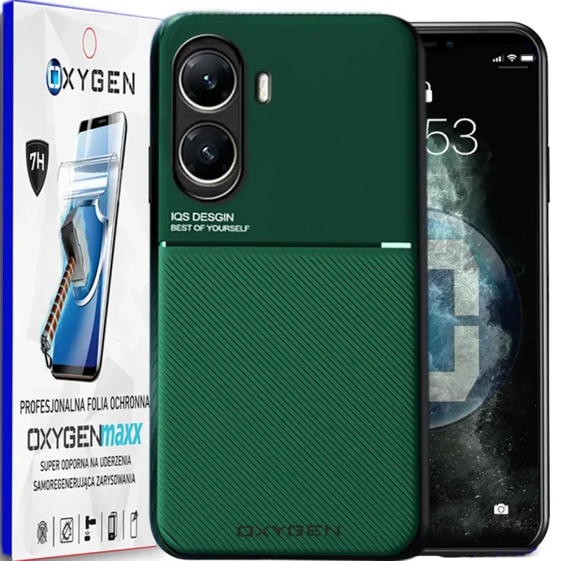 Etui na telefon Xiaomi POCO X7 PRO 5G Oxygen IQS Zielone + Super Folia.webp