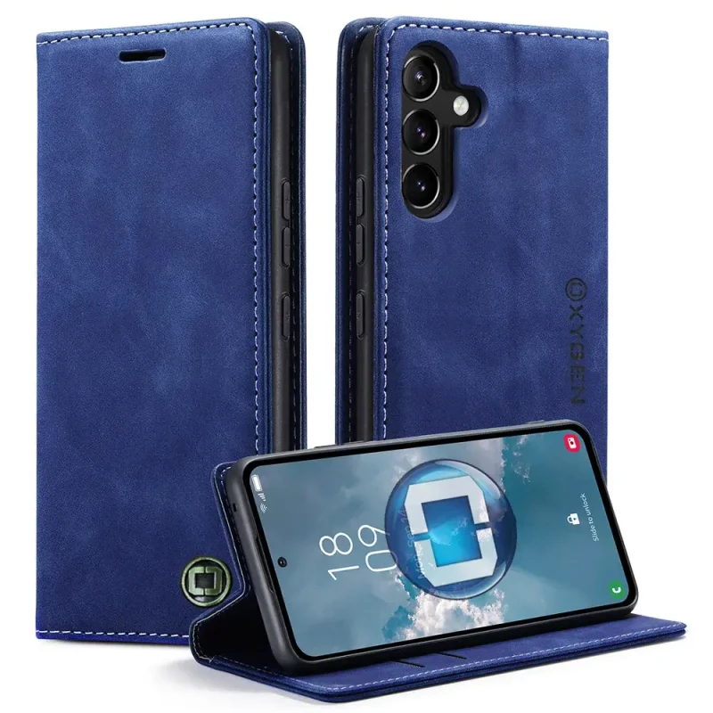 Etui na telefon Samsung Galaxy S25 Oxygen Book Niebieskie.webp