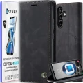 Etui na telefon Samsung Galaxy S25 Oxygen Book Czarne + Super Folia.webp
