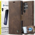Etui na telefon Samsung Galaxy S25 ULTRA Oxygen Book Brązowe + Szkło PREMIUM.jpg