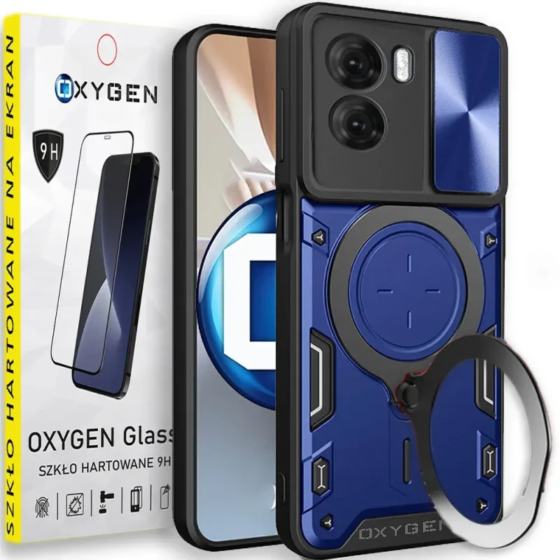 Etui na telefon Xiaomi POCO X7 PRO 5G Oxygen RR Niebieskie + Szkło Hartowane.webp