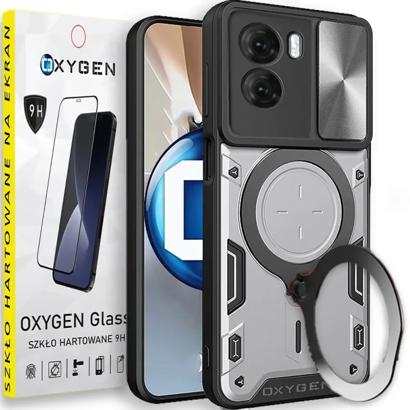 Etui na telefon Xiaomi POCO X7 PRO 5G Oxygen RR Srebrne + Szkło Hartowane.webp