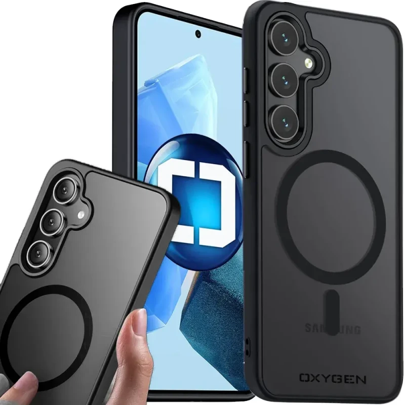 Etui na telefon Samsung Galaxy S25 Oxygen MAGSafe Czarne.webp