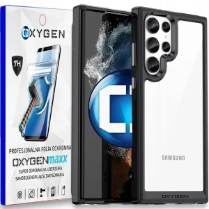 Etui na telefon Samsung Galaxy S25 ULTRA Oxygen Pure Czarne + Super Folia
