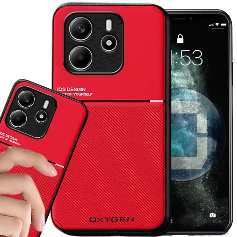 Etui na telefon Xiaomi Redmi Note 14 5G Oxygen IQS Czerwone.webp