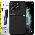 Etui na telefon Xiaomi Redmi Note 14 5G Oxygen IQS Czarne + Szkło Hartowane.webp