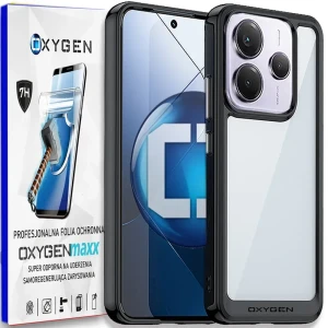 Etui na telefon Xiaomi Redmi Note 14 5G Oxygen Pure Czarne + Super Folia