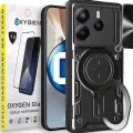 Etui na telefon Xiaomi Redmi Note 14 5G Oxygen RR Czarne + Szkło Hartowane.webp