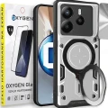 Etui na telefon Xiaomi Redmi Note 14 5G Oxygen RR Srebrne + Szkło Hartowane.webp