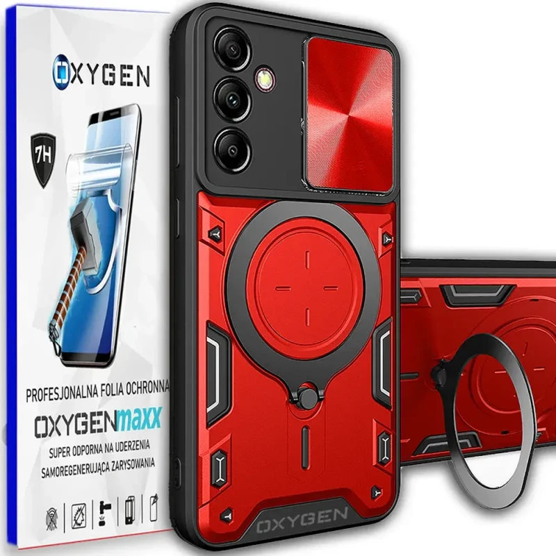 Etui na telefon Samsung Galaxy S25 Plus Oxygen RR Czerwone + Super Folia.webp