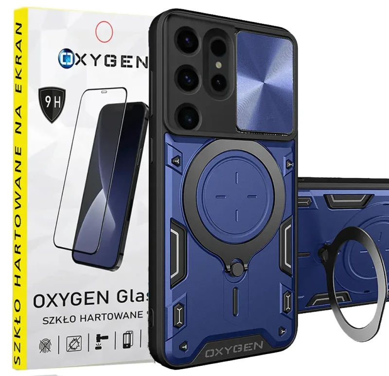 Etui na telefon Samsung Galaxy S25 ULTRA Oxygen RR Niebieskie + Szkło PREMIUM.webp