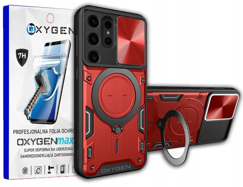 Etui na telefon Samsung Galaxy S25 ULTRA Oxygen RR Czerwone + Super Folia.webp