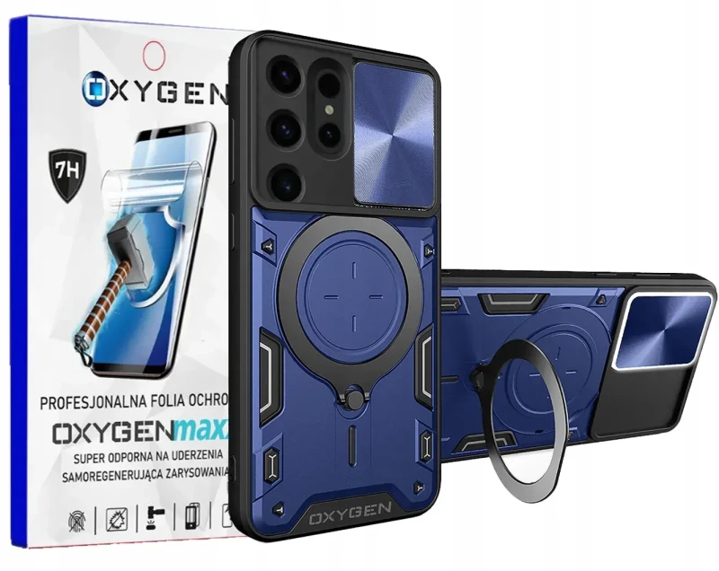 Etui na telefon Samsung Galaxy S25 ULTRA Oxygen RR Niebieskie + Super Folia.webp