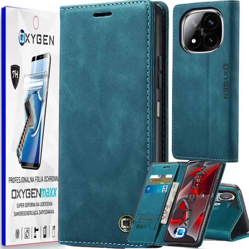 Etui na telefon  Xiaomi Redmi Note 14 PRO PLUS 5G Oxygen Book Morskie + Super Folia.webp