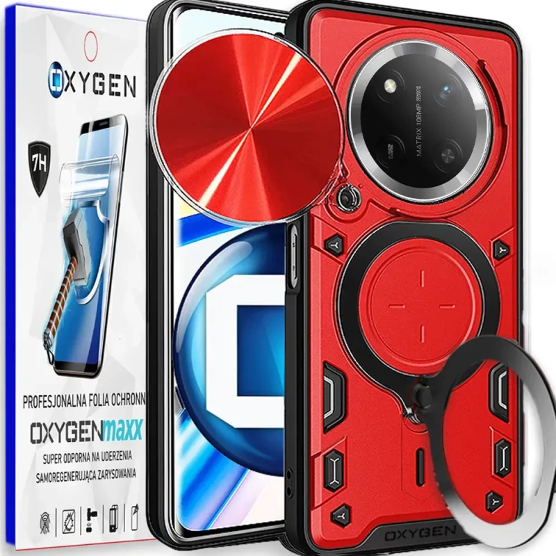 Etui na telefon Honor Magic7 Lite Oxygen RR Czerwone + Super Folia.webp
