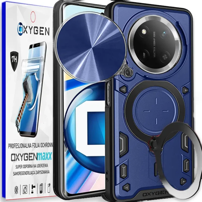 Etui na telefon Honor Magic7 Lite Oxygen RR Niebieskie + Super Folia.webp