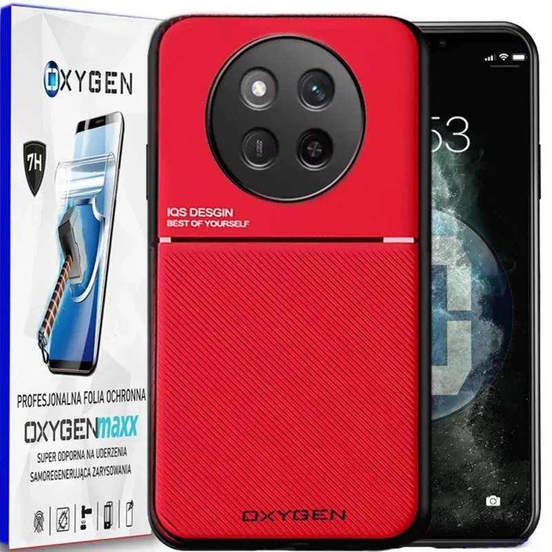 Etui na telefon Honor Magic7 Lite Oxygen IQS Czerwone + Super Folia.webp