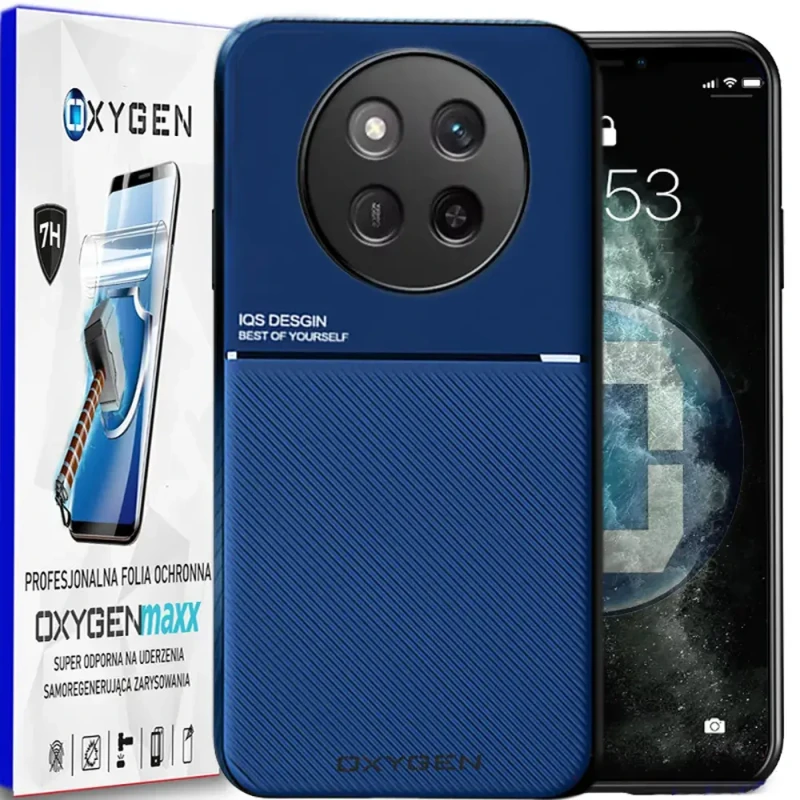 Etui na telefon Honor Magic7 Lite Oxygen IQS Niebieskie + Super Folia.webp