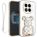 Etui na telefon Xiaomi Redmi Note 14 PRO PLUS 5G Oxygen + Uchwyt BeaR Białe + Smycz.webp
